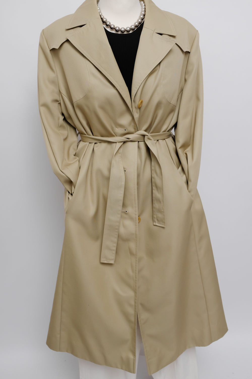 BEIGE CLASSY 1960 VINTAGE TRENCH COAT