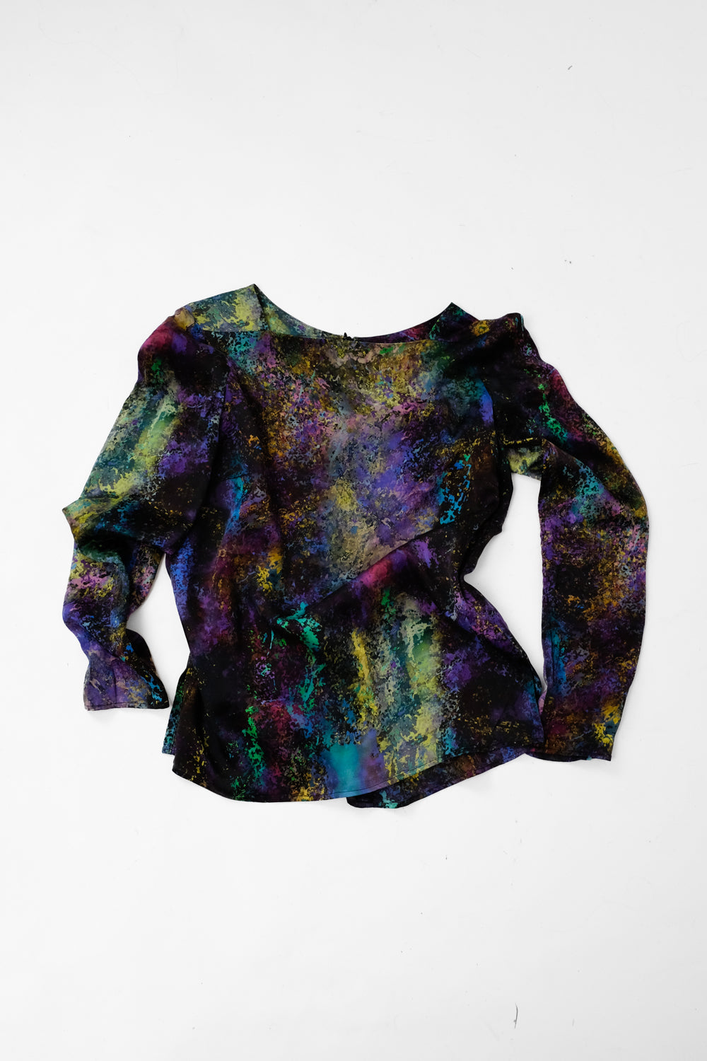PURE SILK SPACE ELEGANCE PARIS VINTAGE BLOUSE