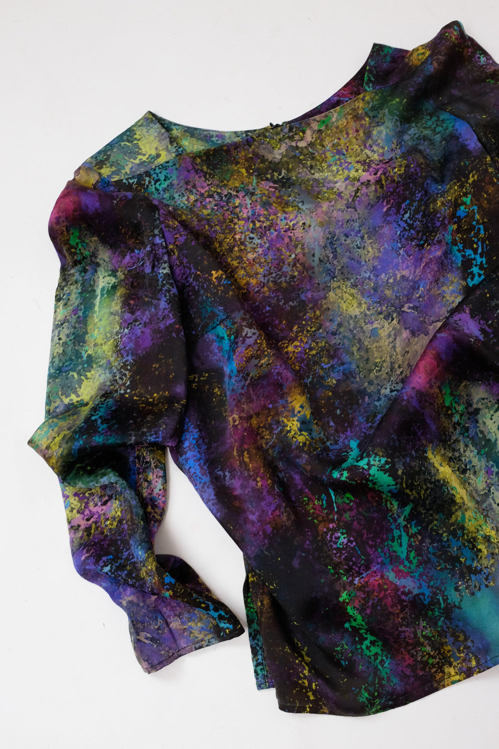 PURE SILK SPACE ELEGANCE PARIS VINTAGE BLOUSE