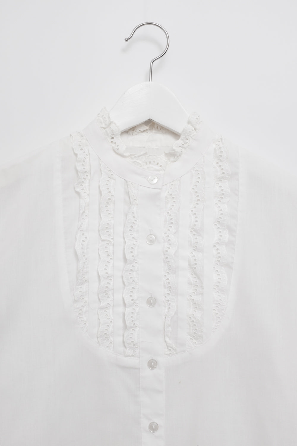 RUFFLE WHITE VINTAGE BLOUSE