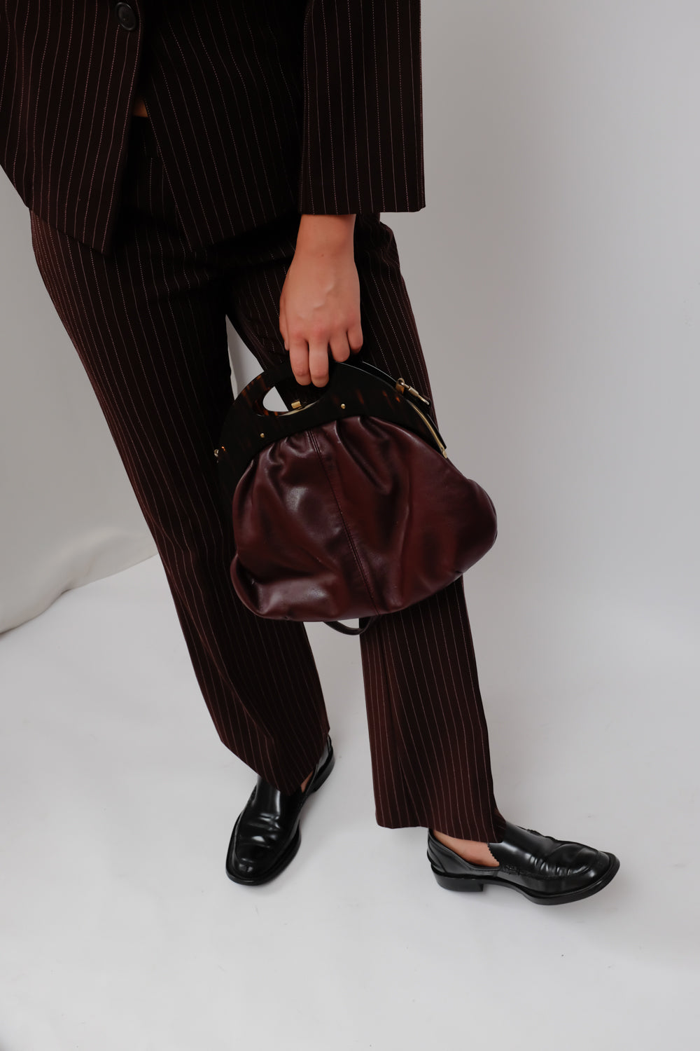 VINTAGE BURGUNDY LEATHER BAG