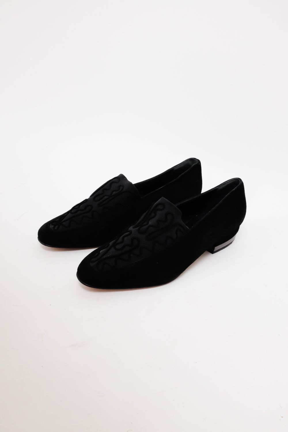 MARCO BURRESI ITALY BLACK LEATHER LOAFER