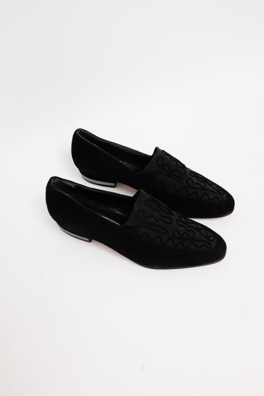 MARCO BURRESI ITALY BLACK LEATHER LOAFER