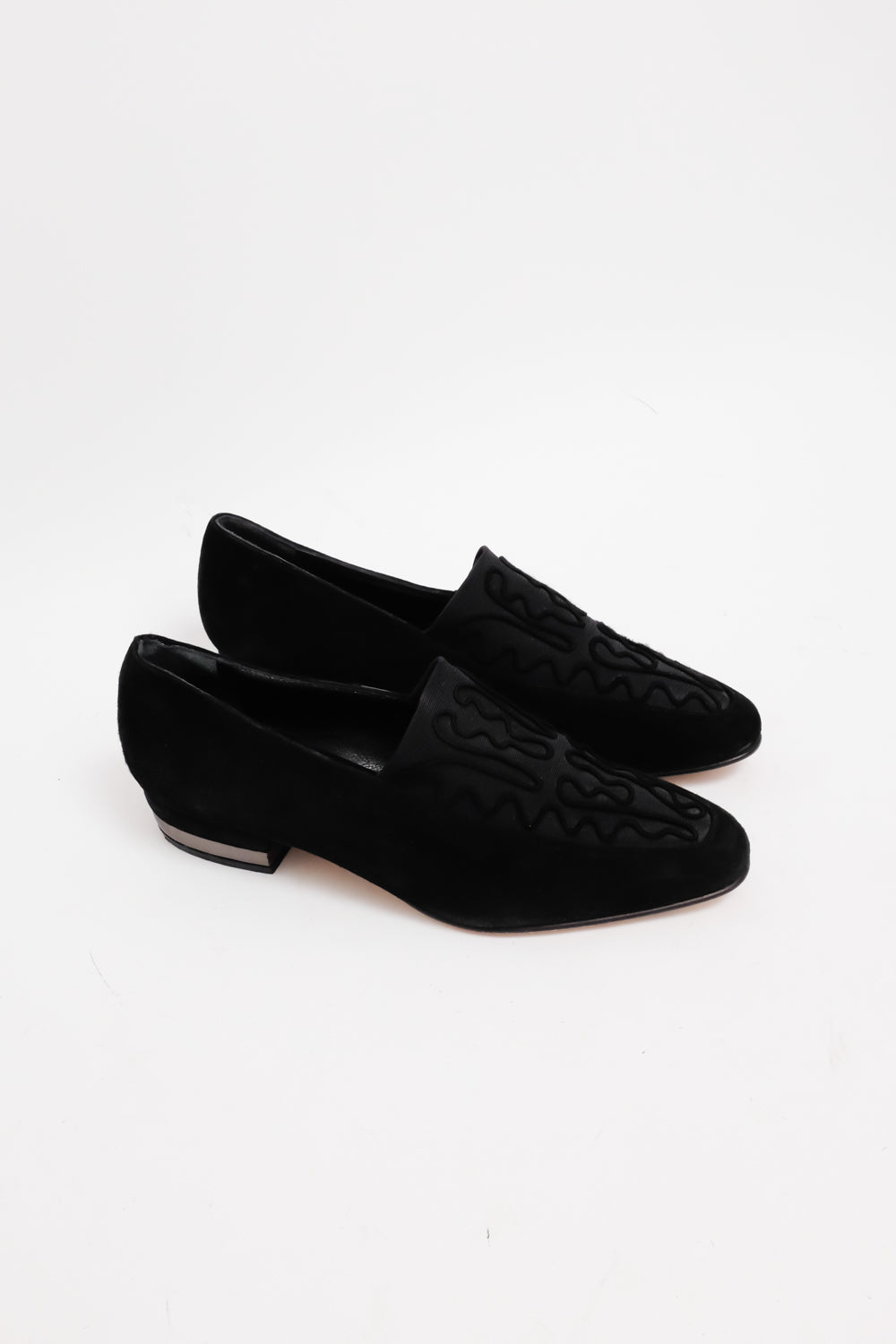 MARCO BURRESI ITALY BLACK LEATHER LOAFER 36,5