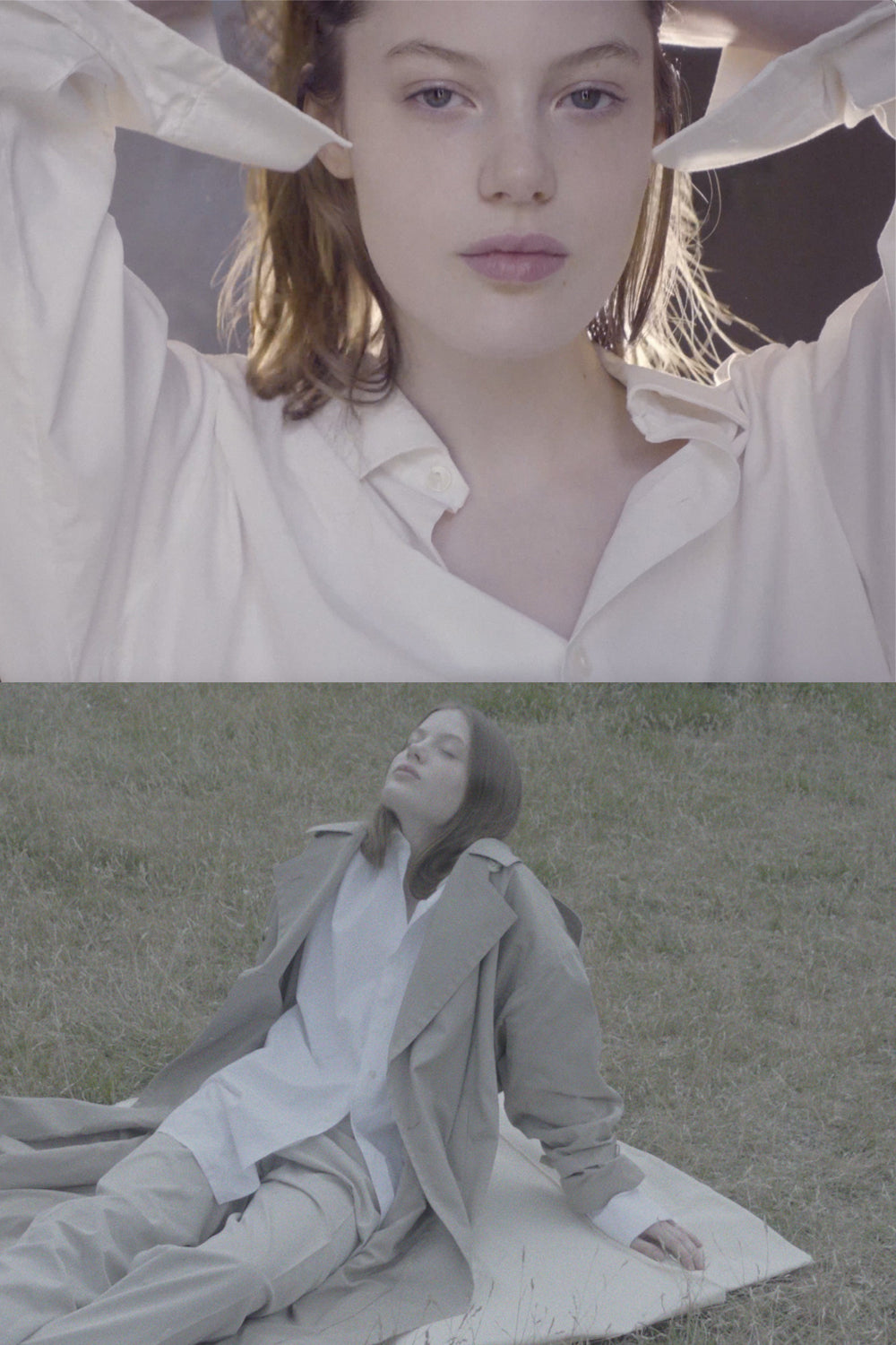 VINTAGE WHITE COTTON OVERSHIRT