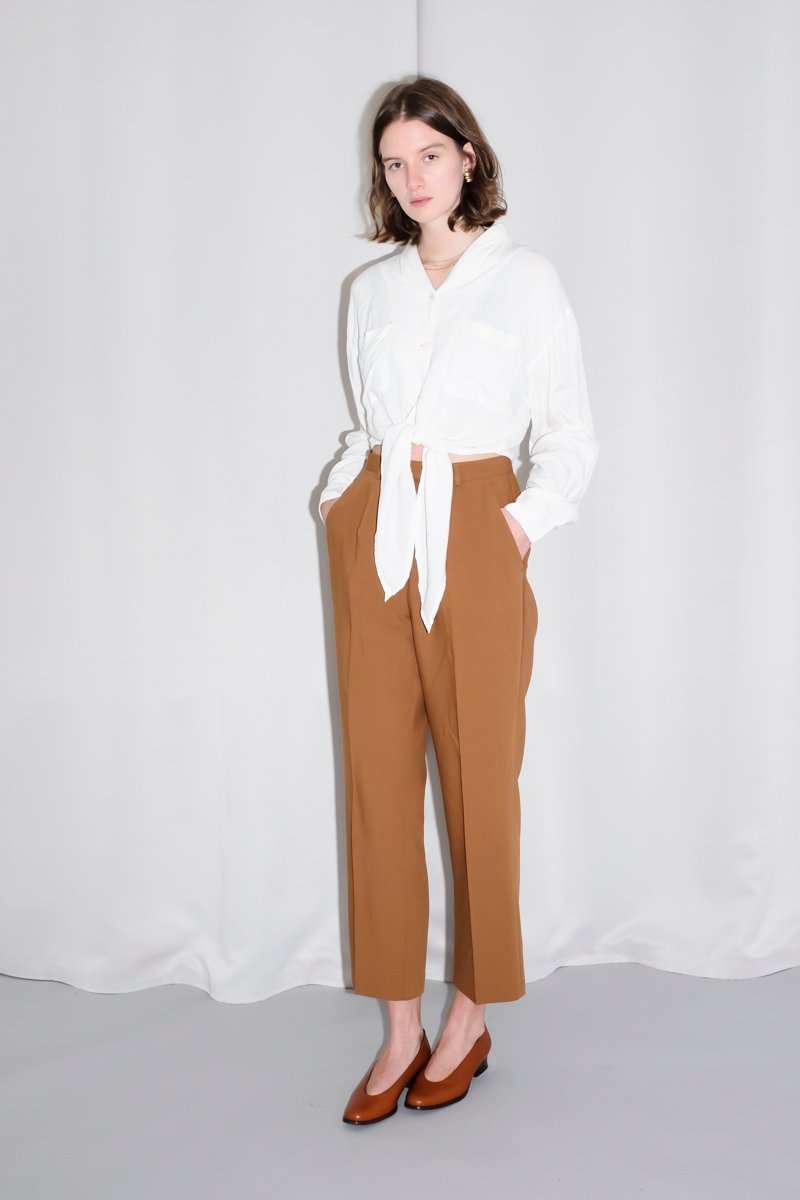 0256_KNOTTED OFF WHITE VISCOSE BLOUSE