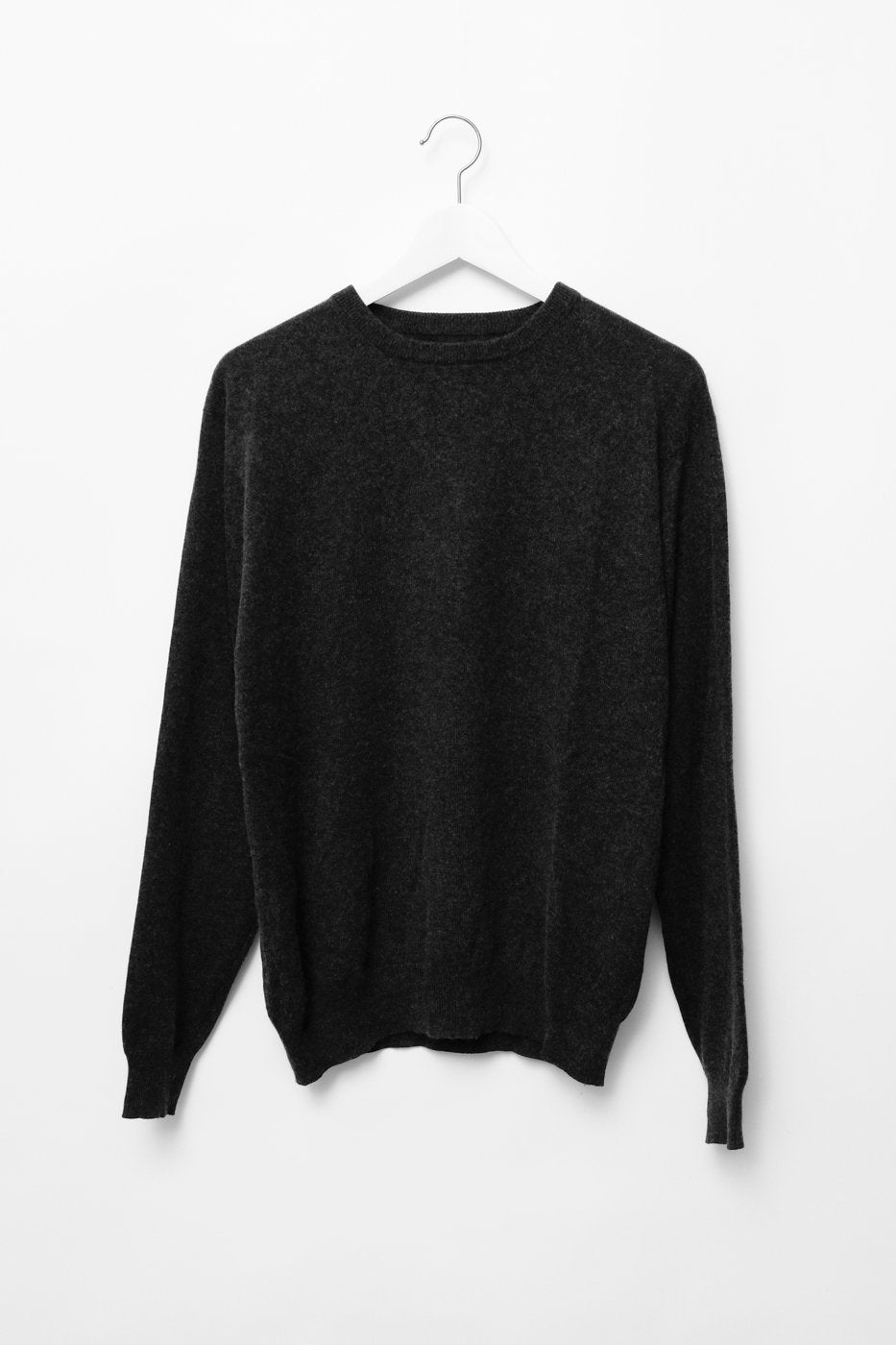ITALY COSY CASHMERE ANTHRACITE KNIT SWEATER