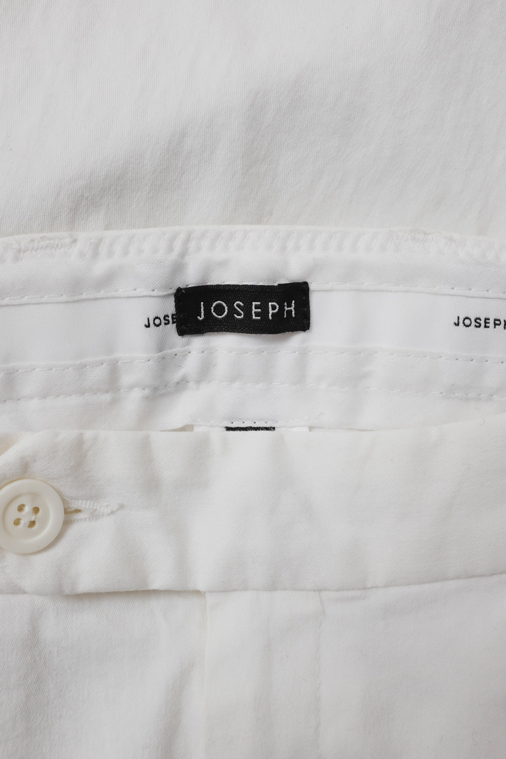 JOSEPH WHITE FLARED LOW WAIST PANTS