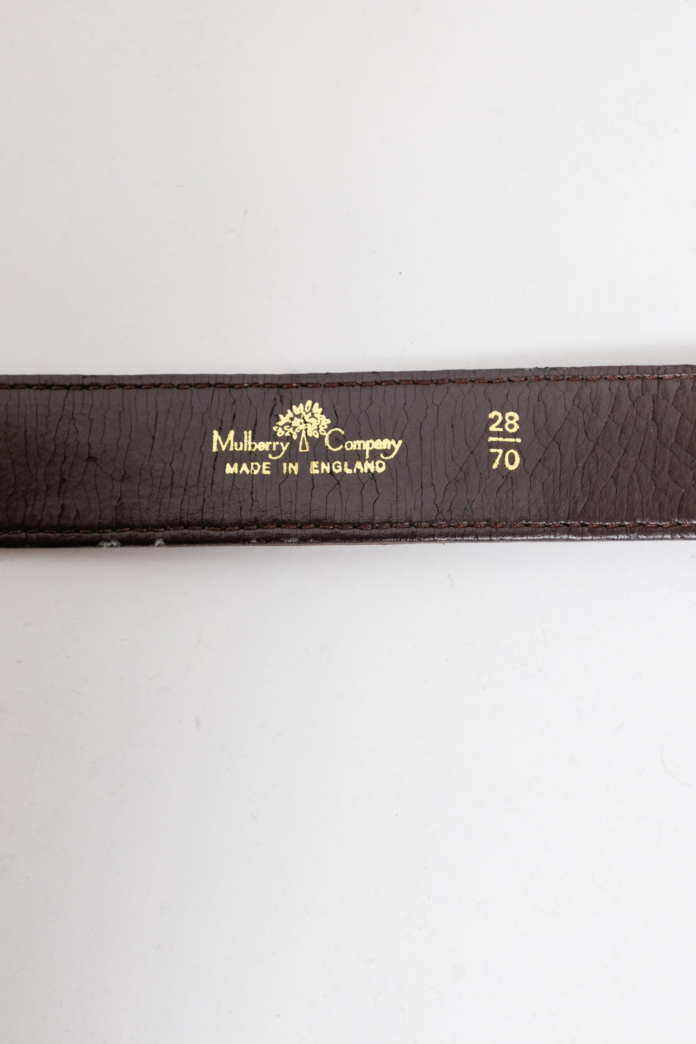 MULBERRY VINTAGE LEATHER XS S BROWN WAIST BELT