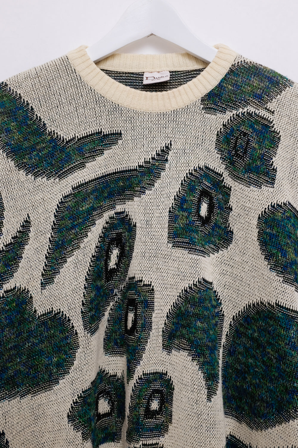 PEACOCK VINTAGE KNIT OVER SWEATER
