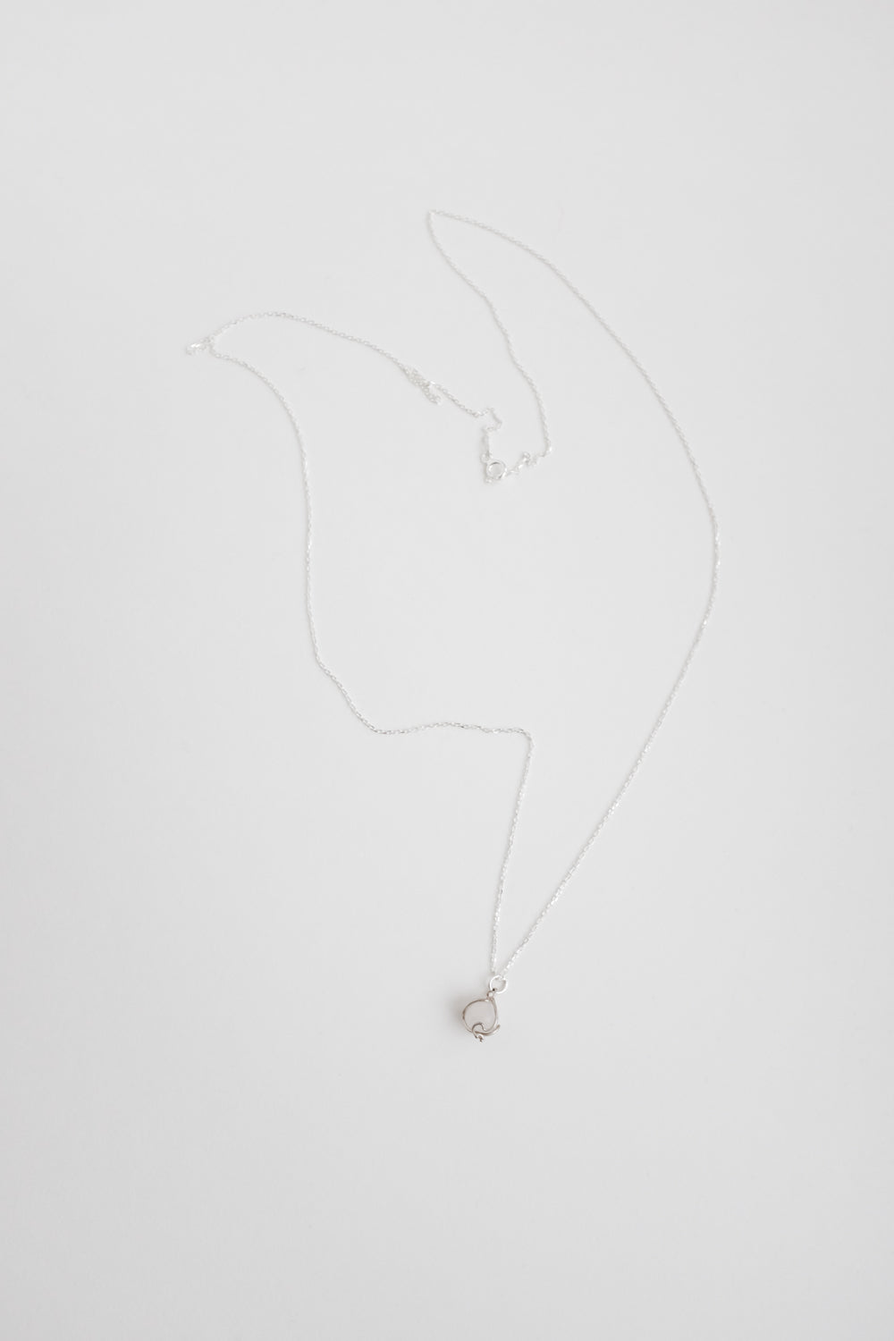 LONG BALL CRYSTAL STONE 925 NECKLACE