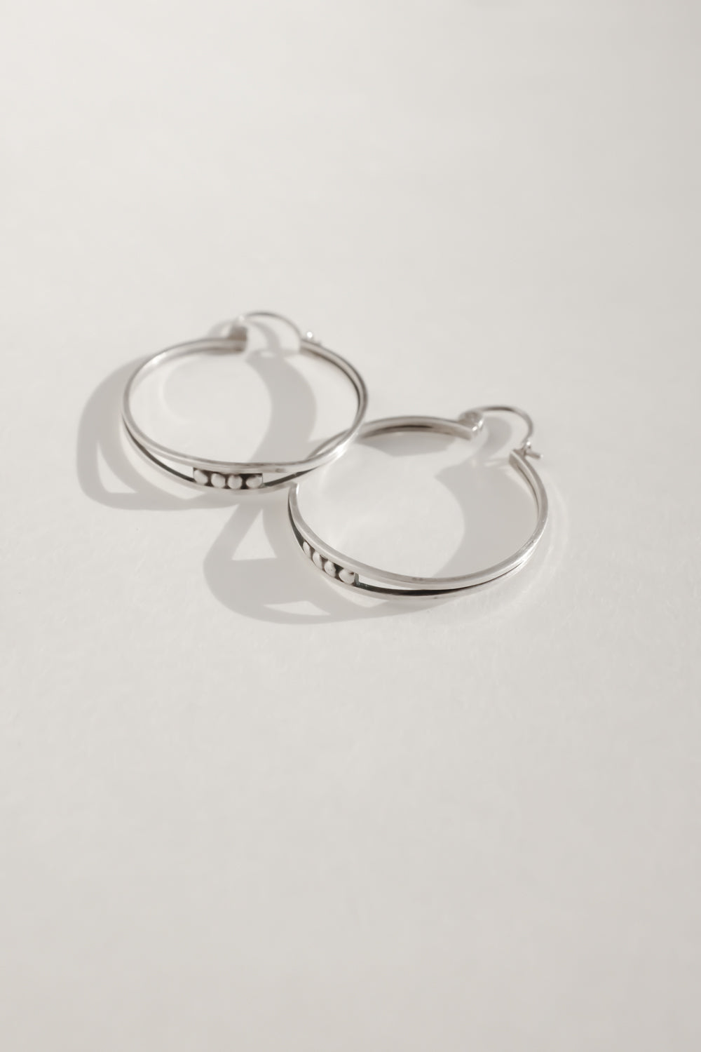 VINTAGE MIDI HOOPS STERLING SILVER 925