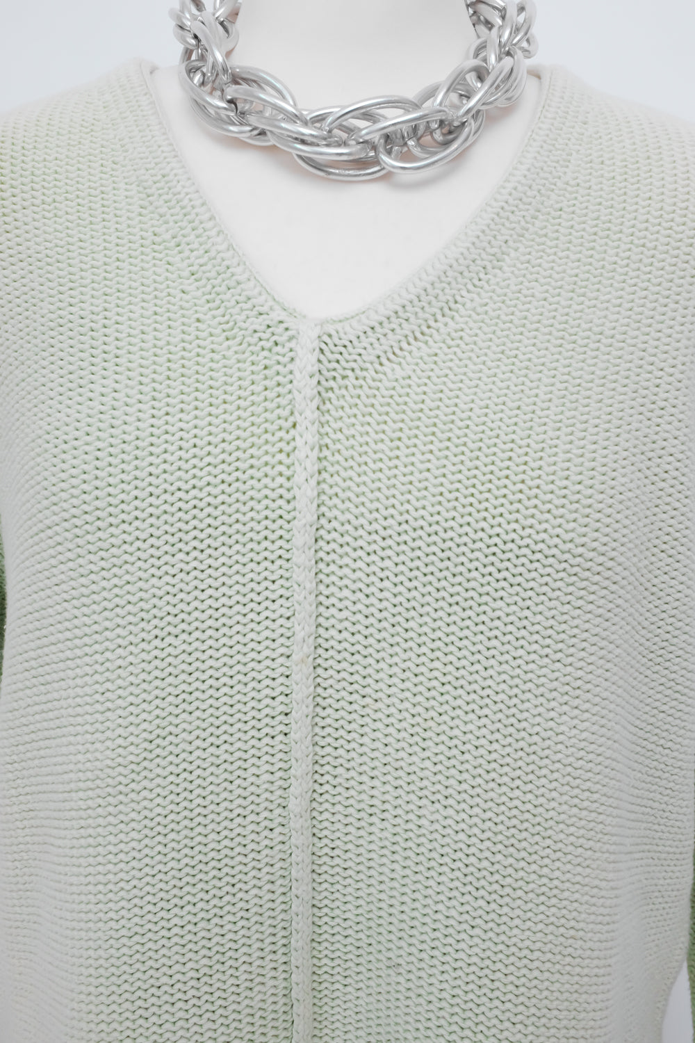 0058_LIME COTTON CHUNKY SWEATER