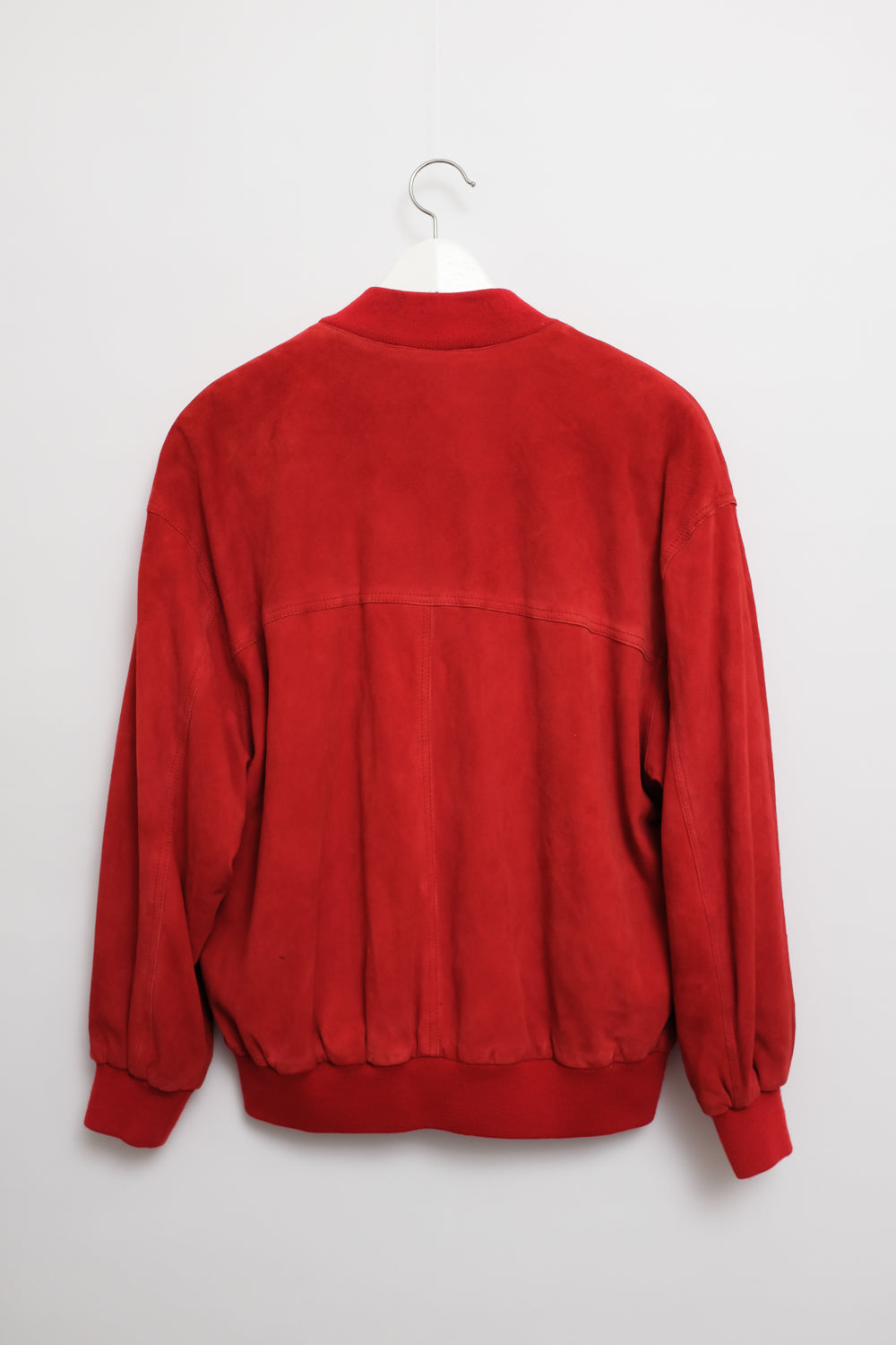 SUEDE LEATHER RED VINTAGE BOMBER