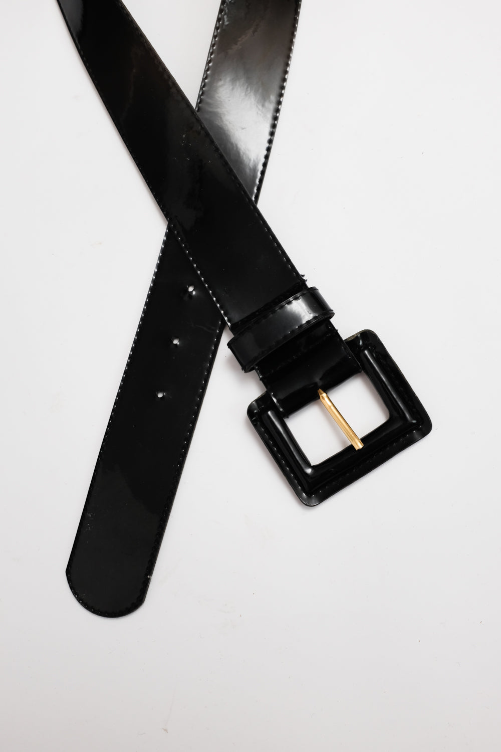 HIGH WAIST BLACK VINTAGE CUBE BELT
