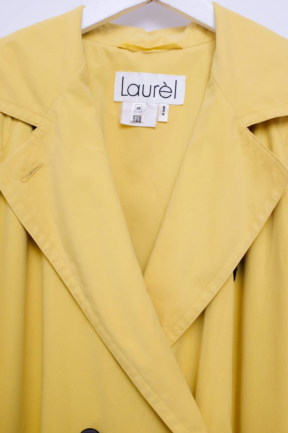 VINTAGE LAUREL SUN YELLOW TRENCH COAT