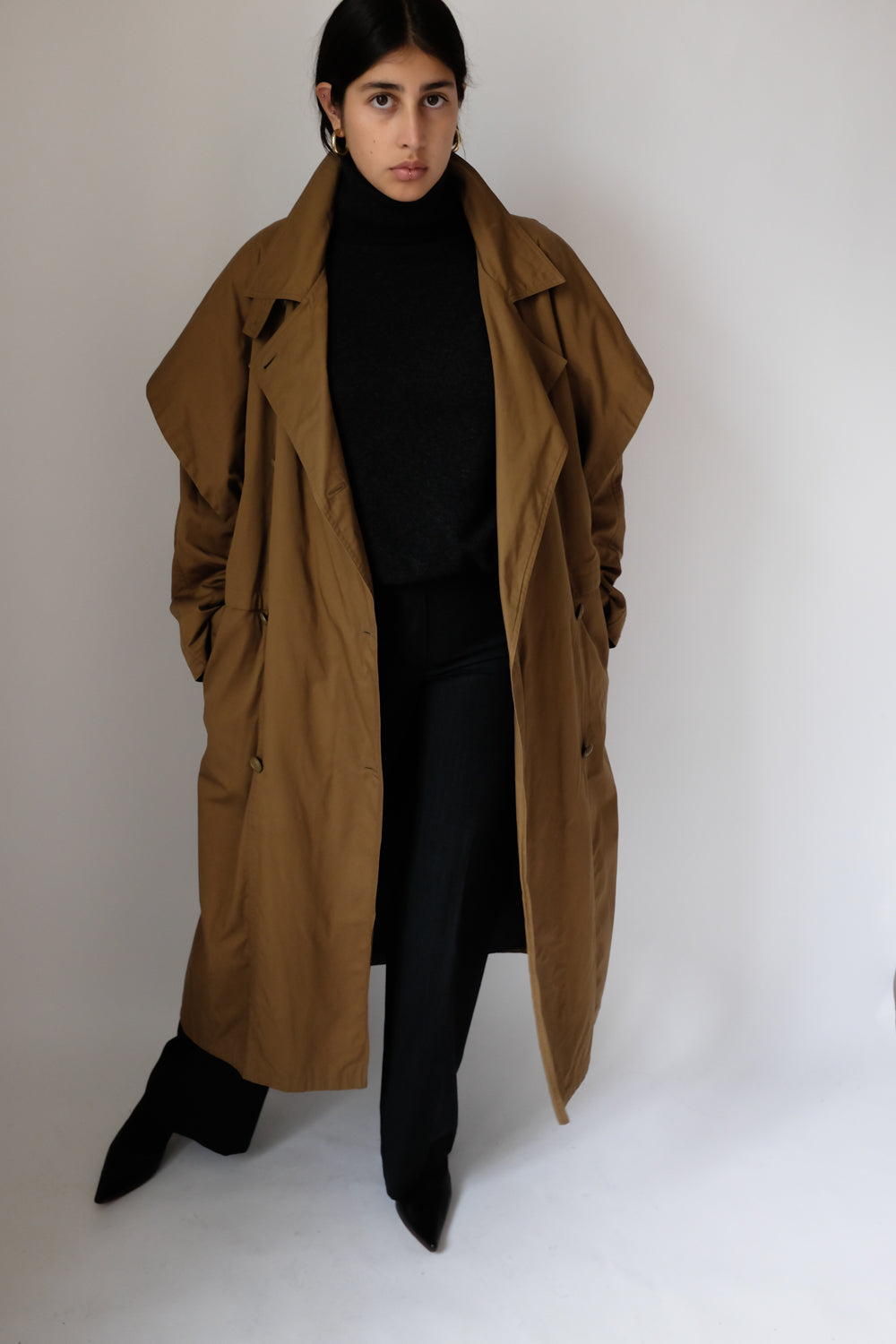 0063_PLEATED WIDE LEG ANTHRACITE WOOL BLEND PANTS