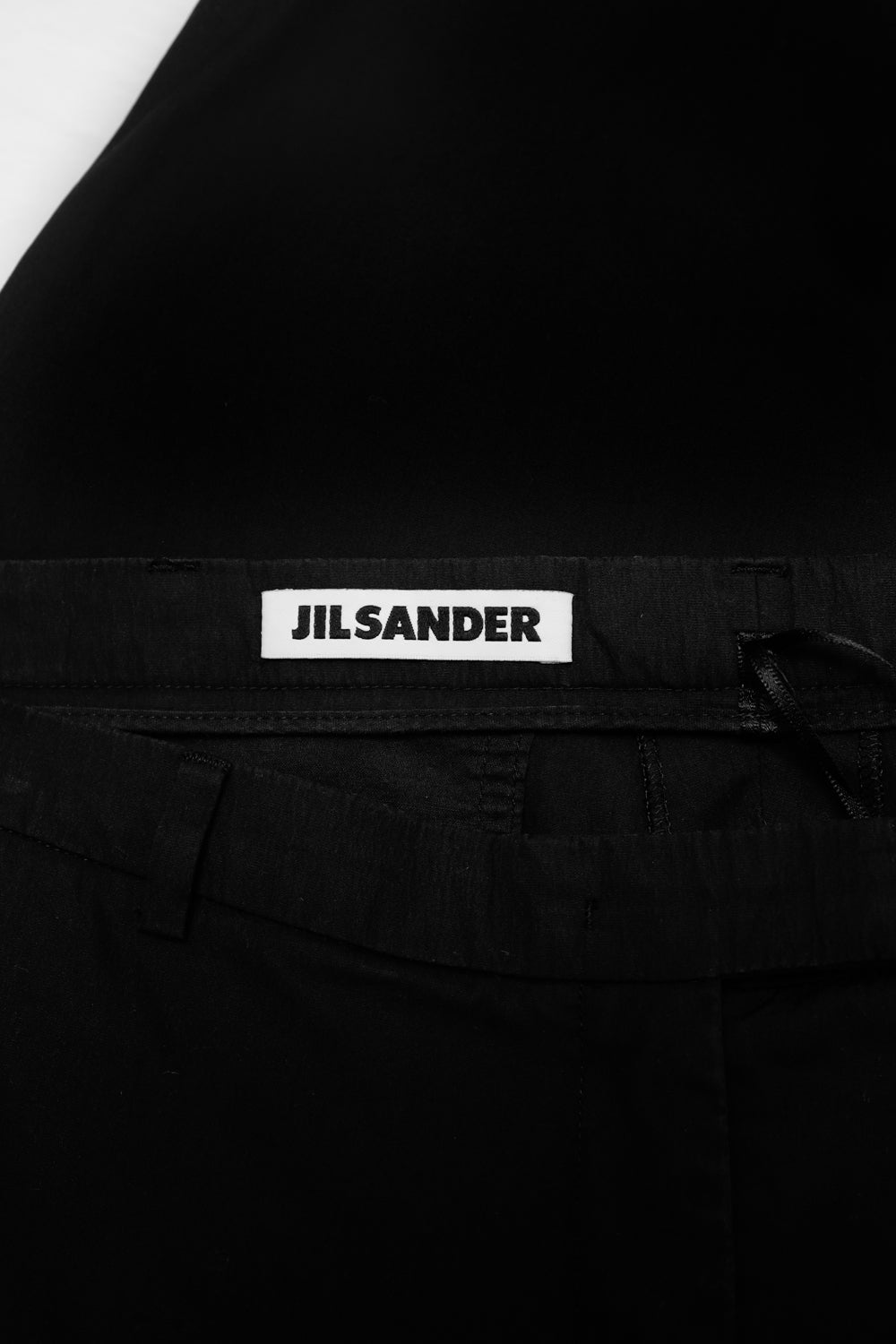 JIL SANDER BLACK STRAIGHT PANTS