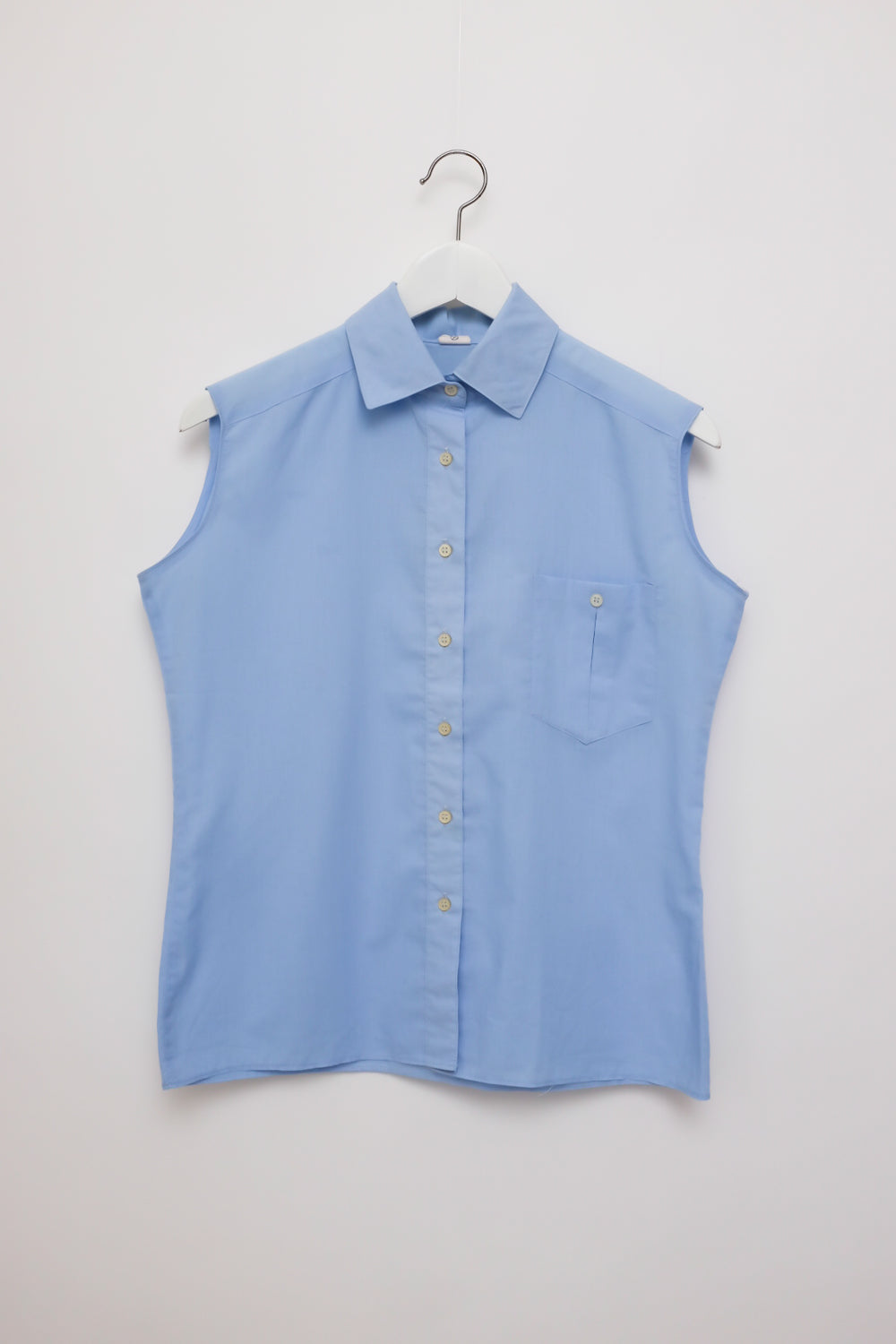 0058_PALE BLUE SLEEVELESS SHIRT